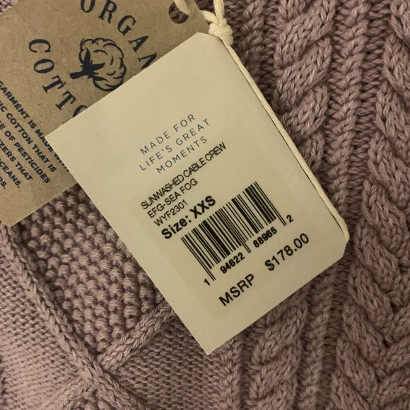 Faherty Sun-washed Cable Crewneck Sweater - Picture 4 of 4